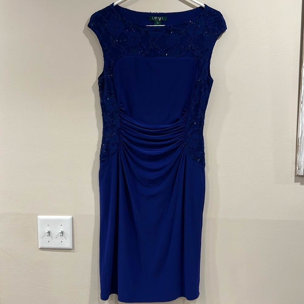 🔥Ralph Lauren Blue Lace Detail Dress🔥